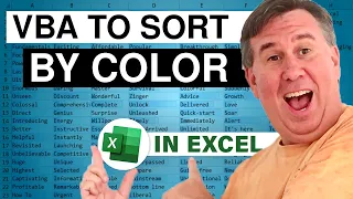 Excel Sort by Color - Using VBA Macro for Faster Sort by Color - Episode 2186