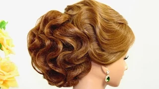 Updo Hairstyle for  Long Hair Tutorial With Hair Nets.