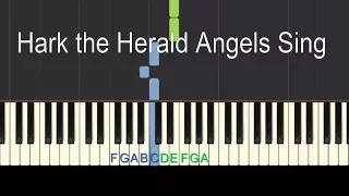 Easy Piano Tutorial: Hark the Herald Angels Sing with free sheet music