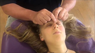 Face massage | This Face and Head Massage is the Start of the Series of Brandon Massaging Lauren