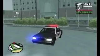 GTA SA. Полицейский автомобиль Сан Фиерро с мигалками