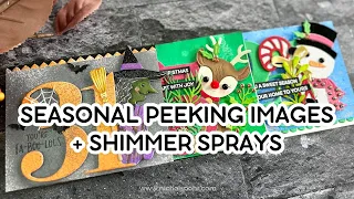 Seasonal Peeking Images + Shimmer Spray (Hero Arts Holiday 2023 Release)