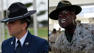 MARINES vs AIR FORCE Boot Camp:  First 2 Hours