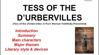TESS OF THE D’URBERVILLES by Thomas Hardy