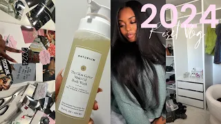 VLOG | 2024 Reset, My Vision Board, Reinventing Myself, New Closet, New Hair, Hygiene Shopping &more