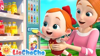 Color Song (Juice Vending Machine Version) | Learn Colors + LiaChaCha Nursery Rhymes & Baby Songs