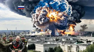 THE MOST FEARED TRAGEDY! 70 Ukrainian missiles obliterate the center of the Russian city of Moscow