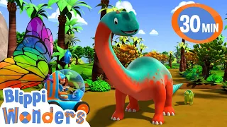 Blippi Wonders - Biggest Dino | Cartoons For Kids | Blippi Animated Full Episodes