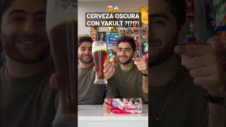 Combinando Cerveza oscura con Yakult ?! 🤯 #yakult #cerveza #combinaciones #receta #gemelos #twins