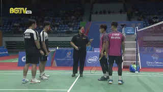 Badminton: Hoàng/Mạnh (VIETNAM) vs Arif/Haikal (MALAYSIA) | SEA Games 31 - Men's team