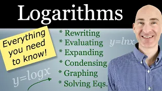 Logs Complete Guide to Mastering Logarithms - Rewrite, Evaluate, Expand, Condense, Graph, Solve