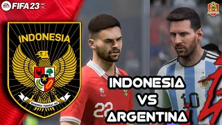 ARGENTINA VS TIMNAS INDONESIA! SELAMAT DATANG DI INDONESIA LIONEL MESSI | FIFA 23 INDONESIA GAMEPLAY