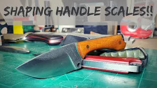 Shaping Handles Scales On A File Knife | knife Making | Vlog