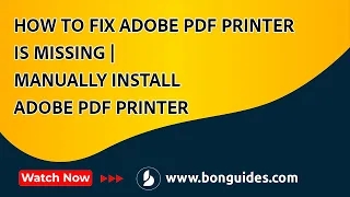 How to Fix Adobe PDF Printer is Missing | Manually Install Adobe PDF Printer
