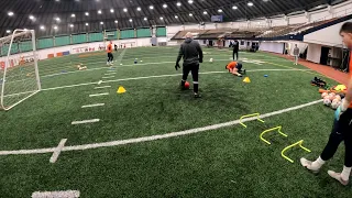 Syracuse University Men's Goalkeeper Training - Blocking - 1-20-2024