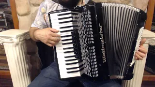 4616 - Certified Pre-Owned Black Stylish Weltmeister Topas III Piano Accordion LMM 37 96 $1799