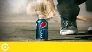 Awesome Slow Motion Eyecandy: Exploding Soda Cans