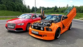 ЯДЕРНЫЙ FORD MUSTANG GT500 vs AUDI RS5 vs MAZDA RX7. OCTAVIA A7 1.8T vs OCTAVIA A5 RS