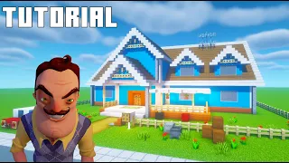 Minecraft Tutorial: How To Make The Hello Neighbour House Original "Alpha 2 Neighbour House"