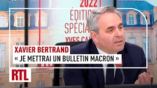 Xavier Bertrand : "Je mettrai un bulletin Macron pour l'intérêt supérieur de notre pays"