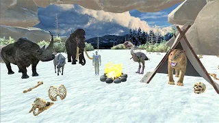 Camping in prehistoric times. Build a sturdy camp base! | Animal Revolt Battle Simulator