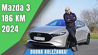 Mazda 3 EXCLUSIVE-LINE 2.0 E-SKYACTIV X 186 KM 2024. Dobra koleżanka!