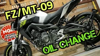 Yamaha FZ-09 MT-09 Oil Change 2014-2020