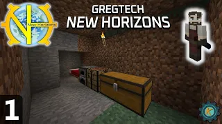 GregTech: New Horizons #1 - Long Journeys Start With Punched Trees