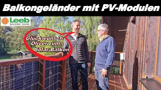 NEU !!! in Balkongeländer integrierte Solarmodule 🌞