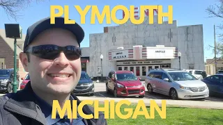 Exploring Downtown PLYMOUTH MICHIGAN | WALKING TOUR