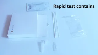 Guide on using a rapid home test