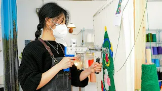 Making Christmas rugs. Korean Tufting Technician