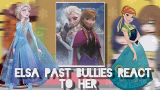 Elsa past bullies/classmates react to her|¦|Frozen 1 and 2|¦|gacha reactt:)