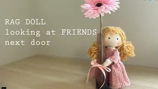 RAG DOLL with a pink dress - SALLY | Doll clothes