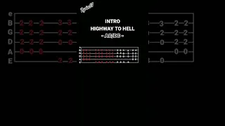 highway to hell intro tab #easychord #chords #acdc