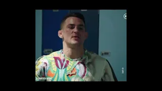 Dustin poirier backstage after knocking out Conor mcgregor