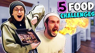 5 LUSTIGE FOOD CHALLENGES! 🍔 Mit Kaan & Dania!