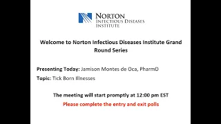 Infectious Diseases Grand Rounds: Tick-Borne Illnesses