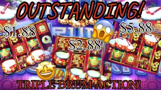 Dancing Drums Prosperity Slot Machine - Awesome Bonuses And Retriggers $1.88, $2.88, & $5.88 Bet 🤩😱