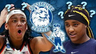 UConn players can't believe THIS was a REAL UConn logo 👀 | Final Four 🏀