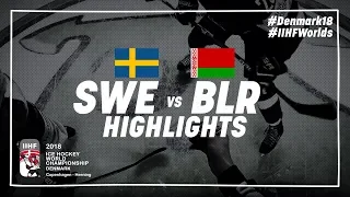 Game Highlights: Sweden vs Belarus May 4 2018 | #IIHFWorlds 2018