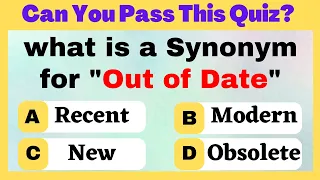 Test Your English vocabulary - Synonyms quiz