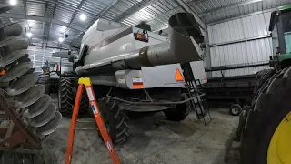 Gleaner R72, reinstalling the unload auger.