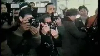 Hergé Reunites with Chang at the Brussels Airport in March of 1981