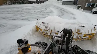 Huge norwegian snow storm! l90H with 5.5 meter U-plow