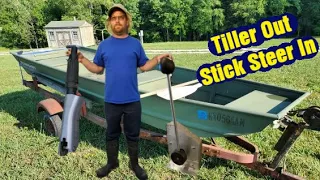 Replacing TILLER with STICK STEER ... Johnson OUTBOARD