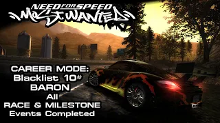 NFS: Most Wanted (2005) - Blacklist #10: Baron - Race & Milestone Events (PC)