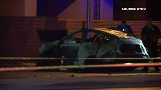 Henry Ruggs Las Vegas crash scene