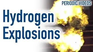 Hydrogen Explosions (slow motion) - Periodic Table of Videos