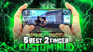 World's Best 2 Finger Custom HUD Free Fire 🏴‍☠️🎯 ( Movement + Headshot ) Better Than PC Players 🔥